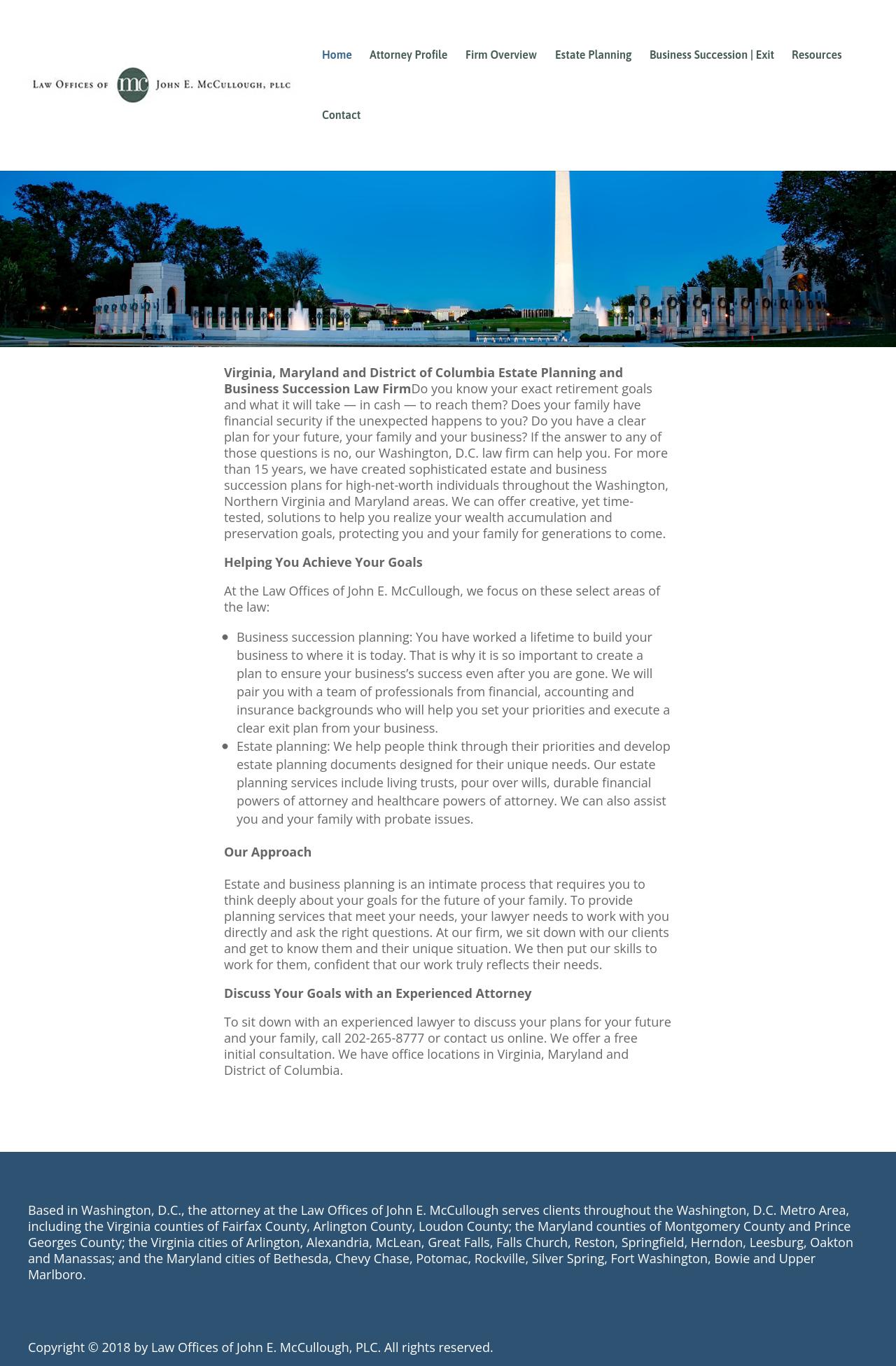 Law Offices of John E. McCullough, PLC - Washington DC Lawyers