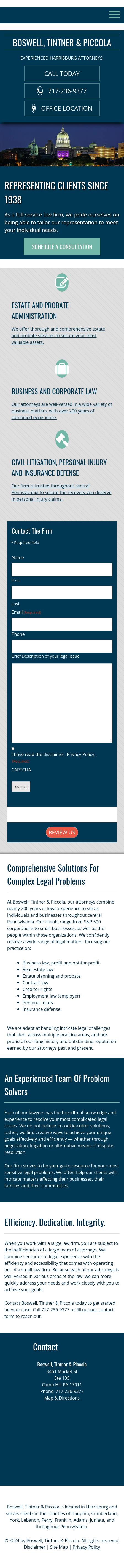 Boswell, Tintner & Piccola - Harrisburg PA Lawyers