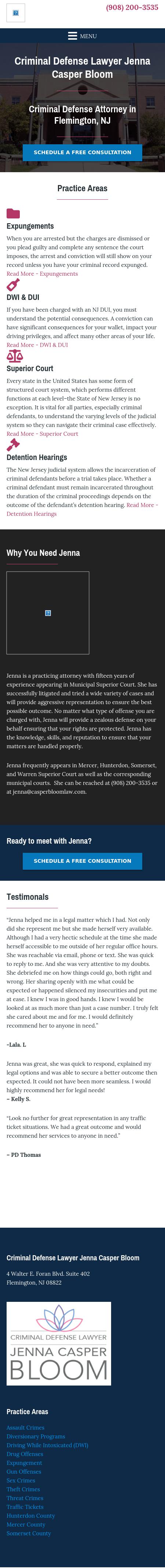 Criminal Defense Lawyer Jenna Casper Bloom - Flemington NJ Lawyers