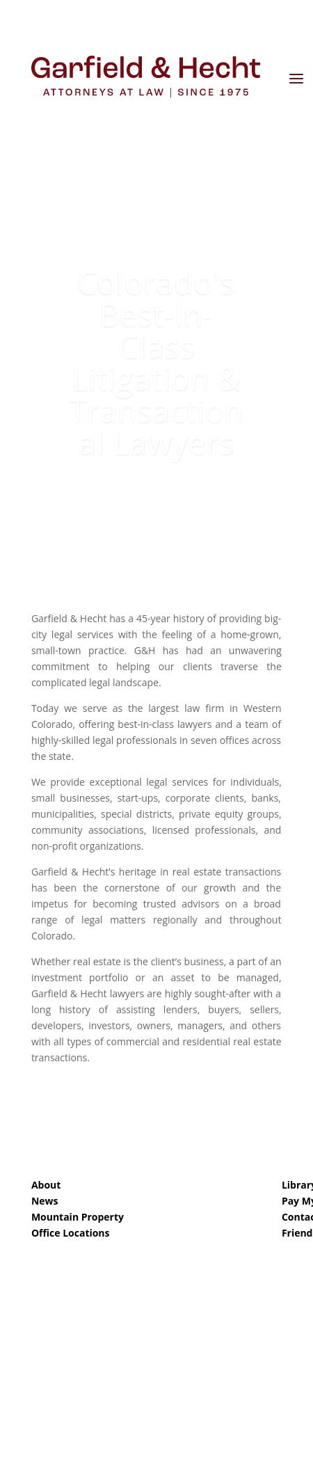 Garfield & Hecht, P.C. - Aspen CO Lawyers