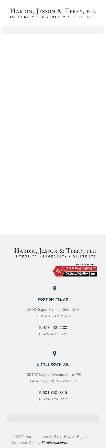 Hardin, Jesson & Terry, PLC - Little Rock AR Lawyers