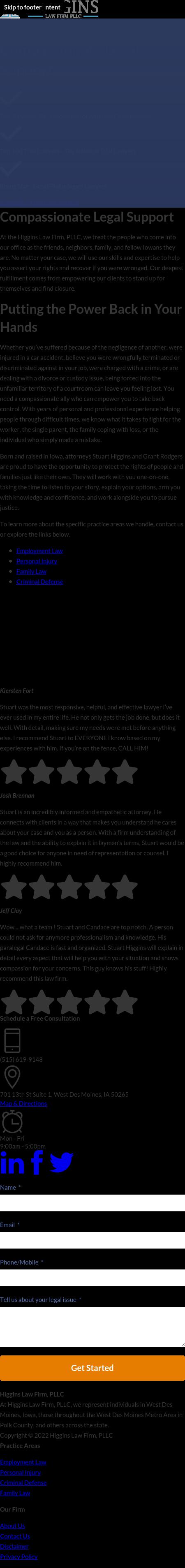 Higgins Law Firm, PLLC - West Des Moines IA Lawyers