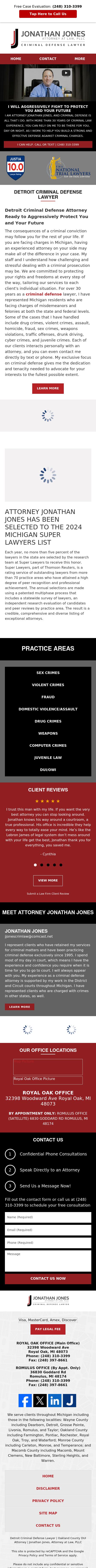 Jonathan Jones, Attorney at Law, PLLC - Royal Oak MI Lawyers