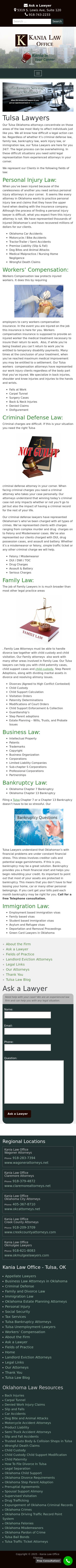 Kania Law Office: Tulsa Oklahoma Lawyers - Tulsa OK Lawyers