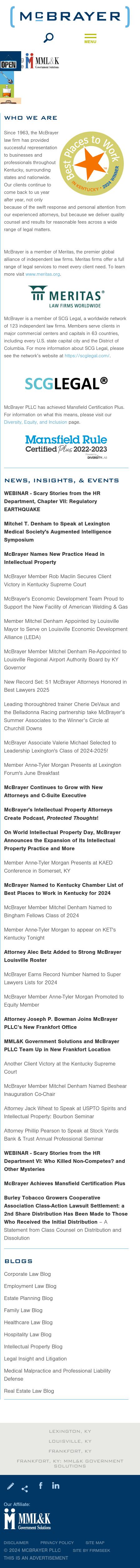 McBrayer, McGinnis, Leslie & Kirkland, PLLC - Washington DC Lawyers