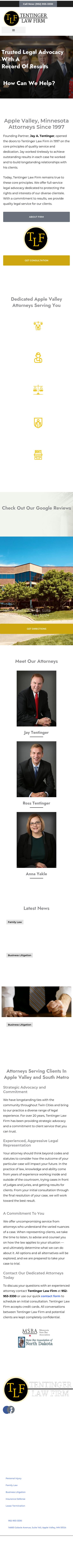 Tentinger Law Firm, P.A. - Apple Valley MN Lawyers