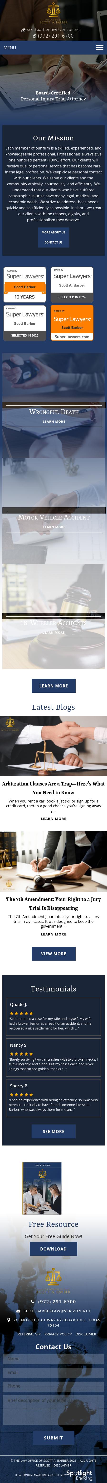 The Law Office of Scott A. Barber - Cedar Hill TX Lawyers