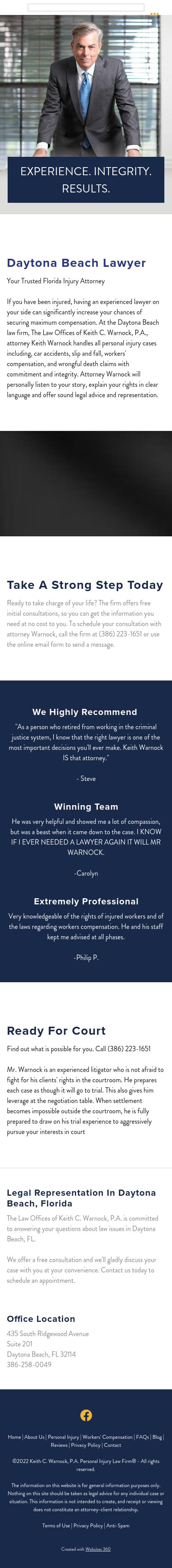 The Law Offices of Keith C. Warnock, P.A. - Daytona Beach FL Lawyers