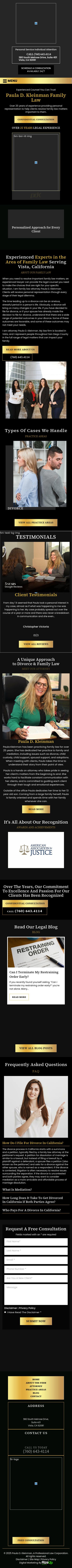 The Law Offices of Paula D. Kleinman - Vista CA Lawyers