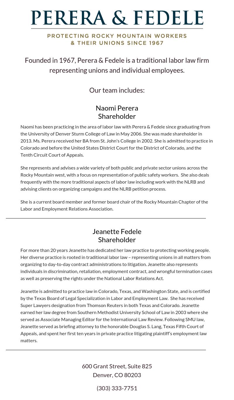 Buescher, Kelman, Perera & Turner, P.C. - Denver CO Lawyers