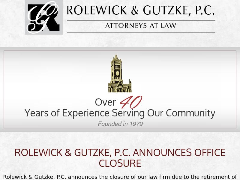 Rolewick & Gutzke PC - Wheaton IL Lawyers