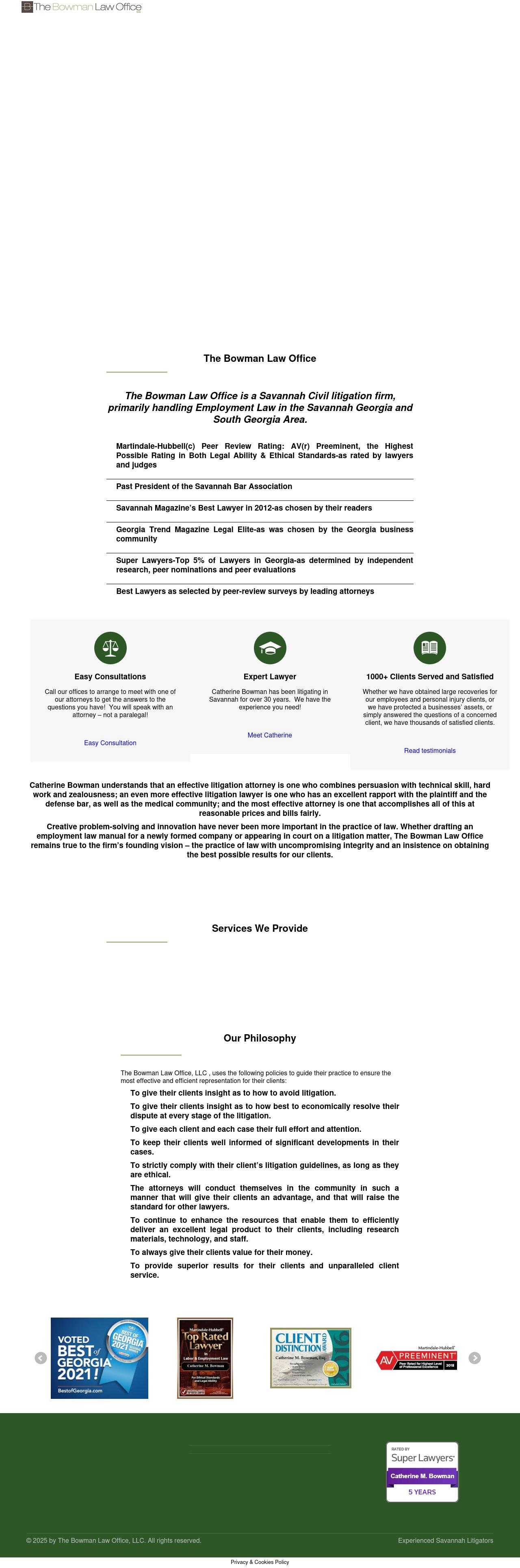 The Bowman Law Office, LLC - Savannah GA Lawyers