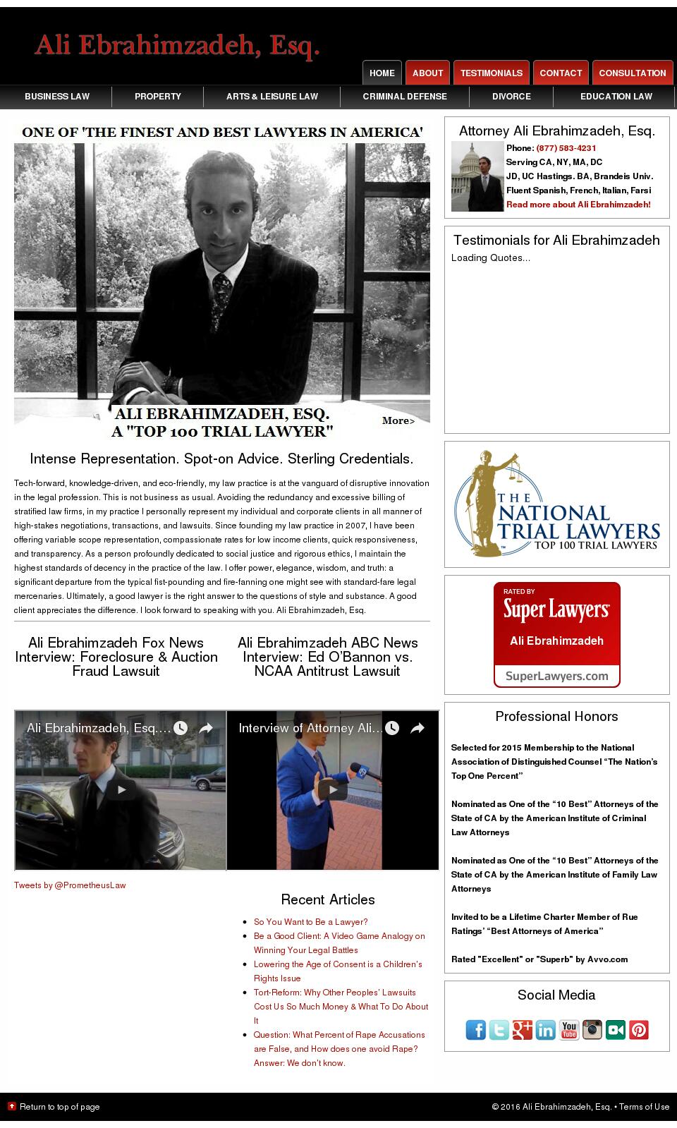 ALI EBRAHIMZADEH, ESQ. - San Diego CA Lawyers