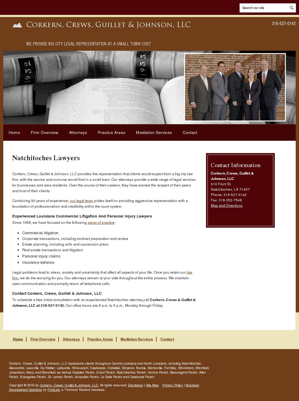 Corkern, Crews, Guillet & Johnson, LLC - Natchitoches LA Lawyers