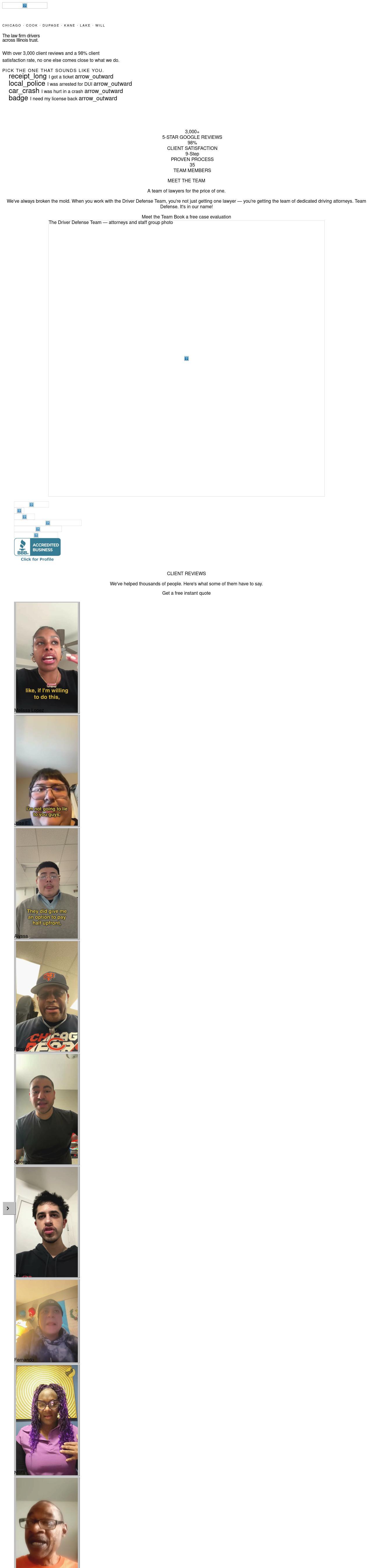 Driver Defense Team - Chicago IL Lawyers