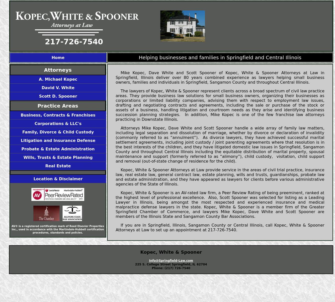 Kopec, White & Spooner - Springfield IL Lawyers