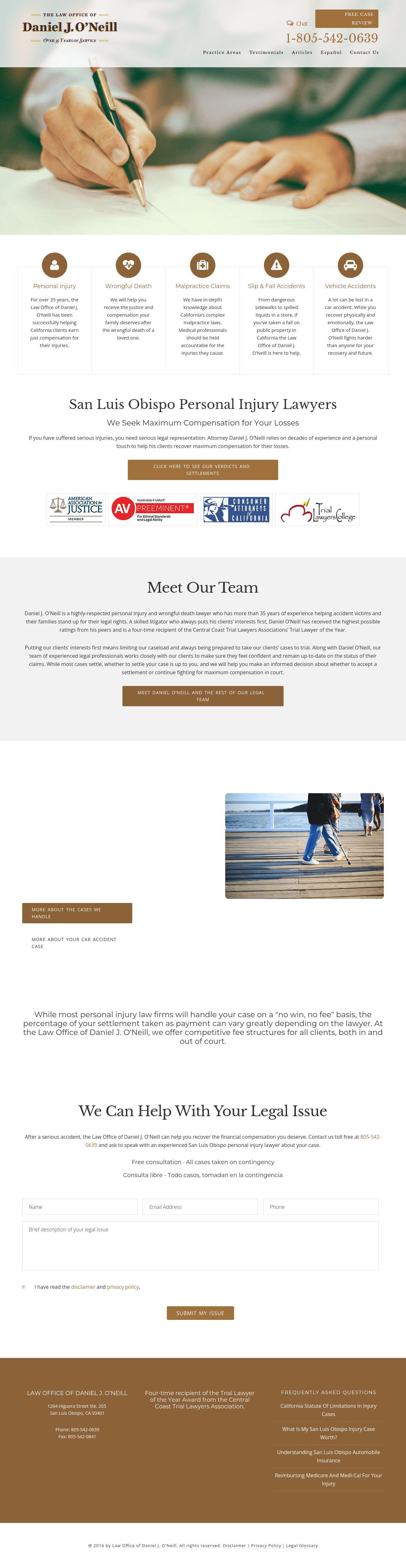Law Office of Daniel J. O'Neill - San Luis Obispo CA Lawyers