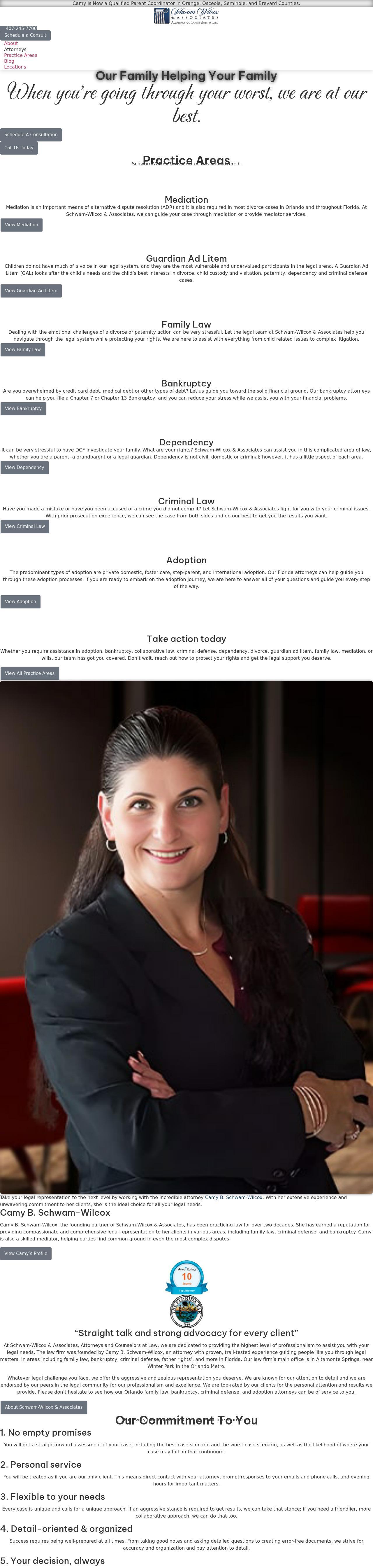Schwam-Wilcox & Associates, Attorneys and Counselors at Law - Kissimmee FL Lawyers