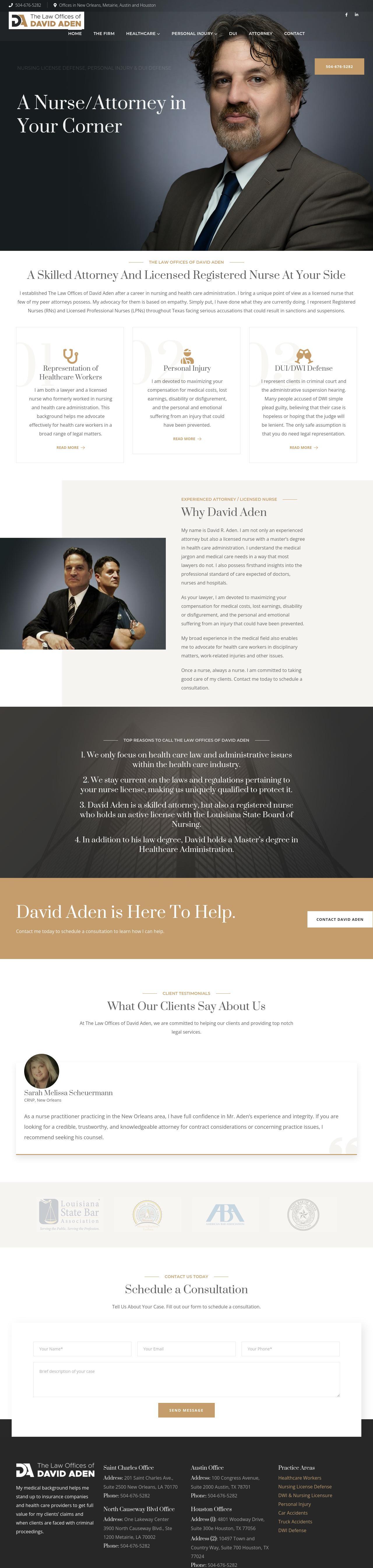 The Law Offices of David Aden - Metairie LA Lawyers
