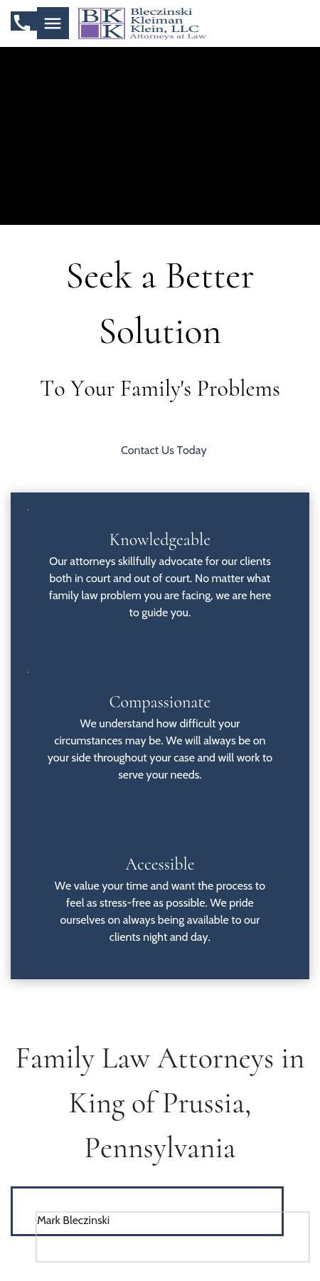 Bleczinski Kleiman & Klein, LLC - King of Prussia PA Lawyers