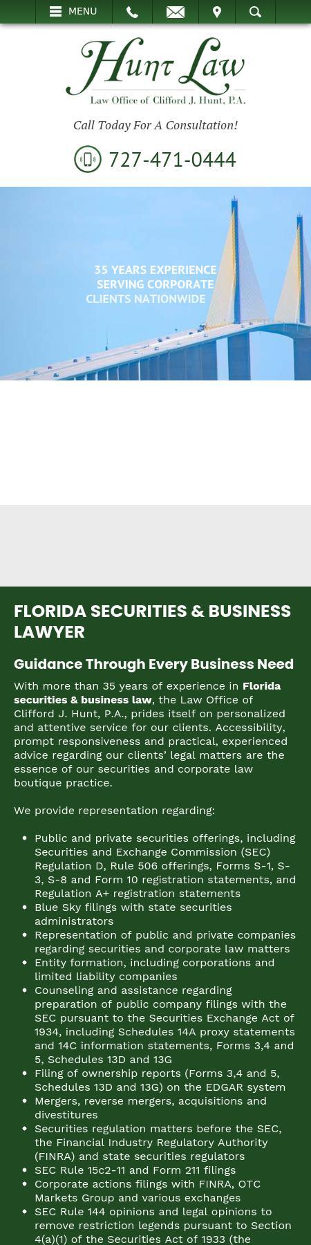 Law Office of Clifford J. Hunt, P.A. - St. Petersburg FL Lawyers
