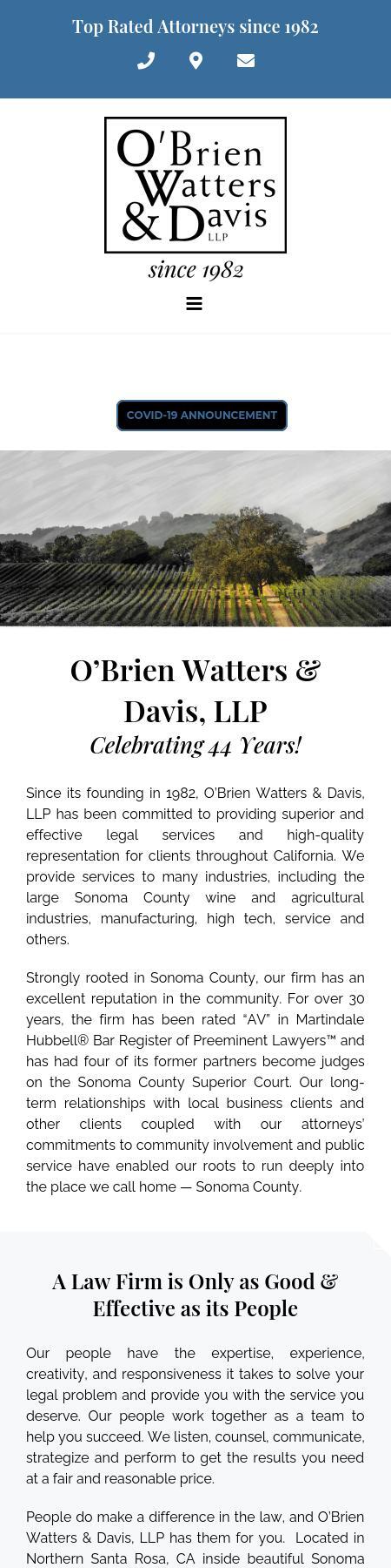 O'Brien Watters & Davis, LLP - Santa Rosa CA Lawyers
