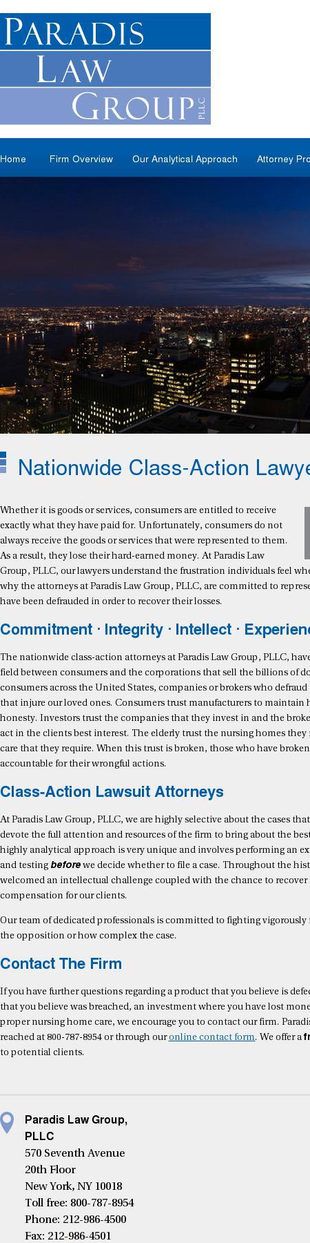 Paradis Law Group, PLLC - New York NY Lawyers
