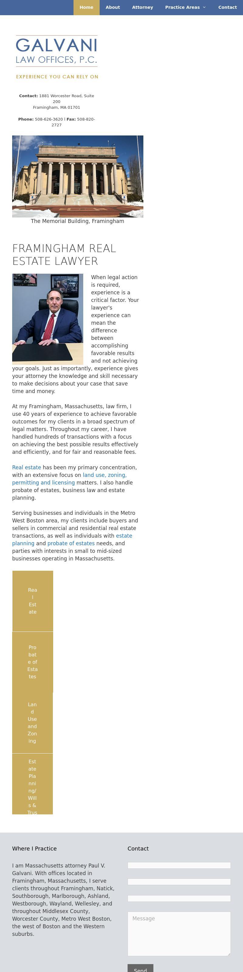 Galvani Law Offices, P.C. - Framingham MA Lawyers