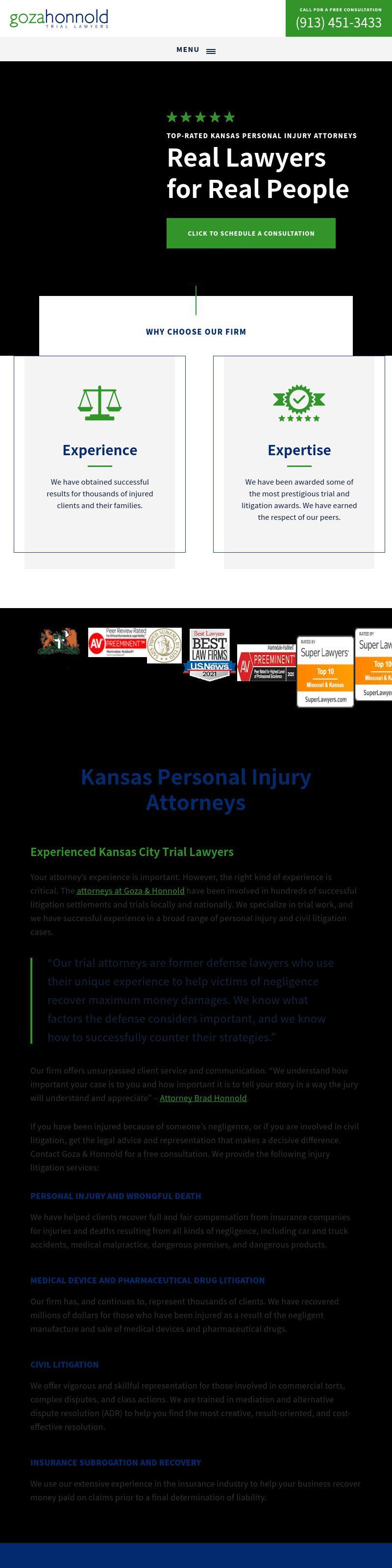 Goza & Honnold, LLC - Overland Park KS Lawyers