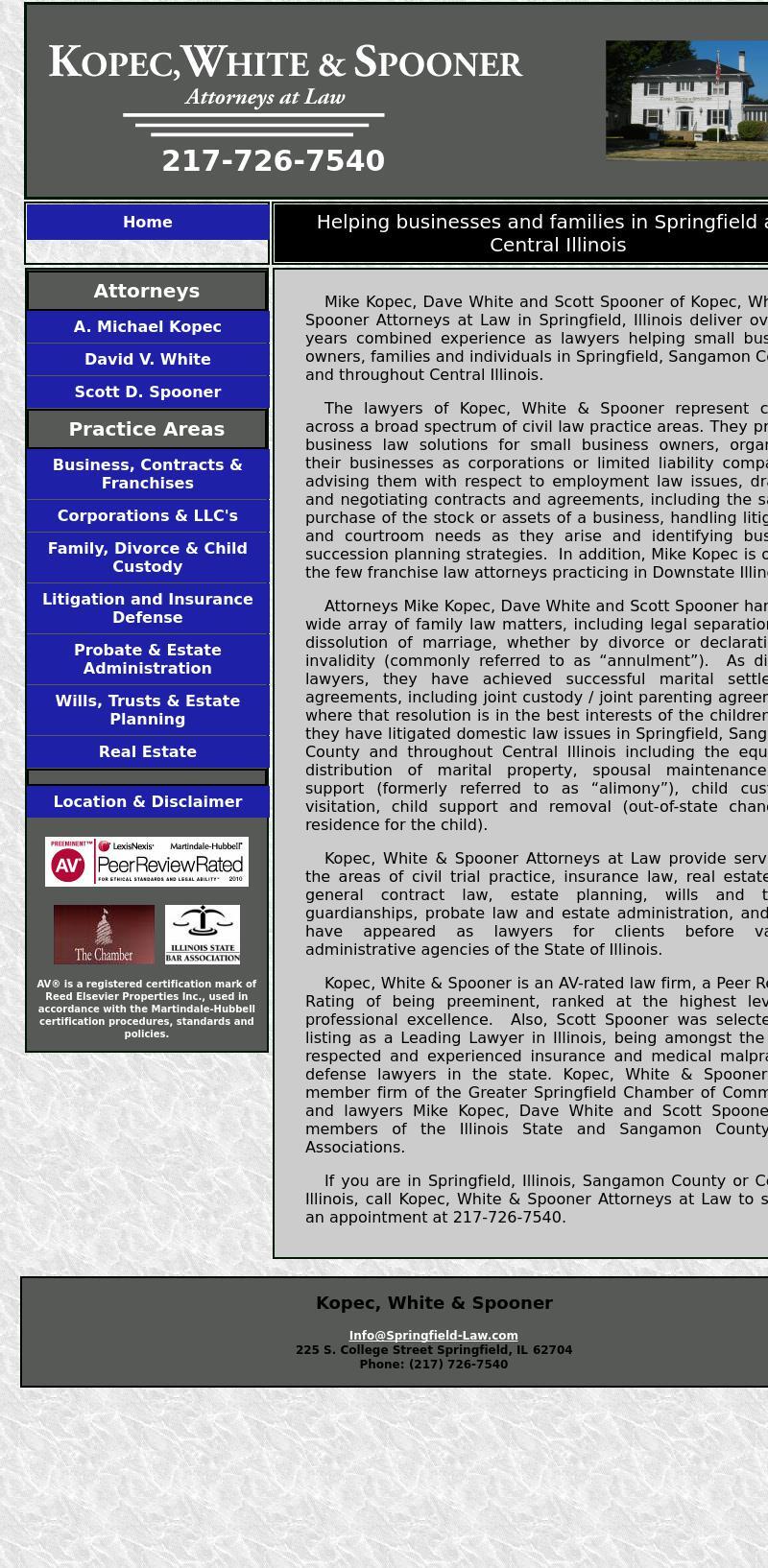 Kopec, White & Spooner - Springfield IL Lawyers