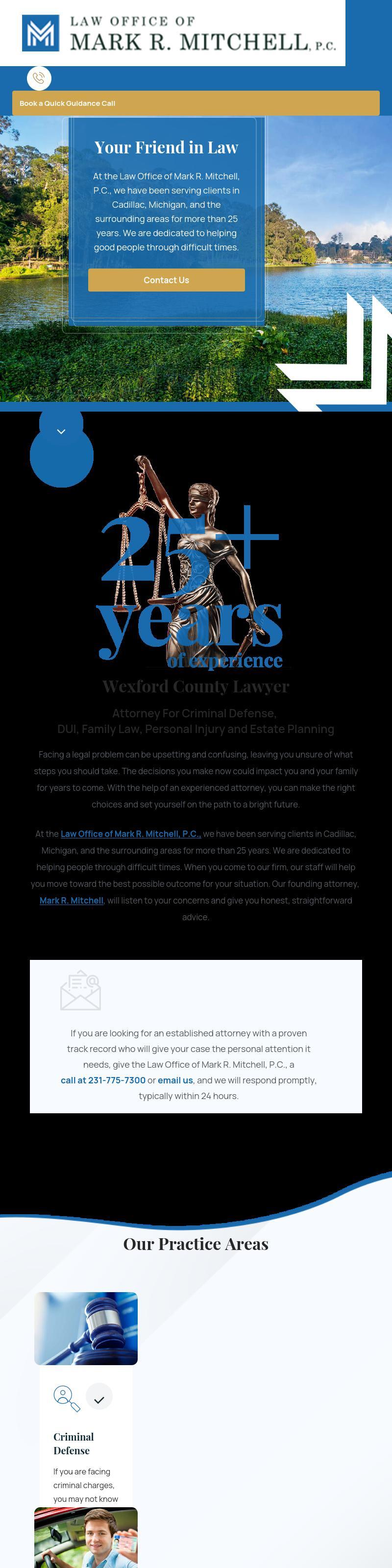 Law Office of Mark R. Mitchell, P.C. - Cadillac MI Lawyers