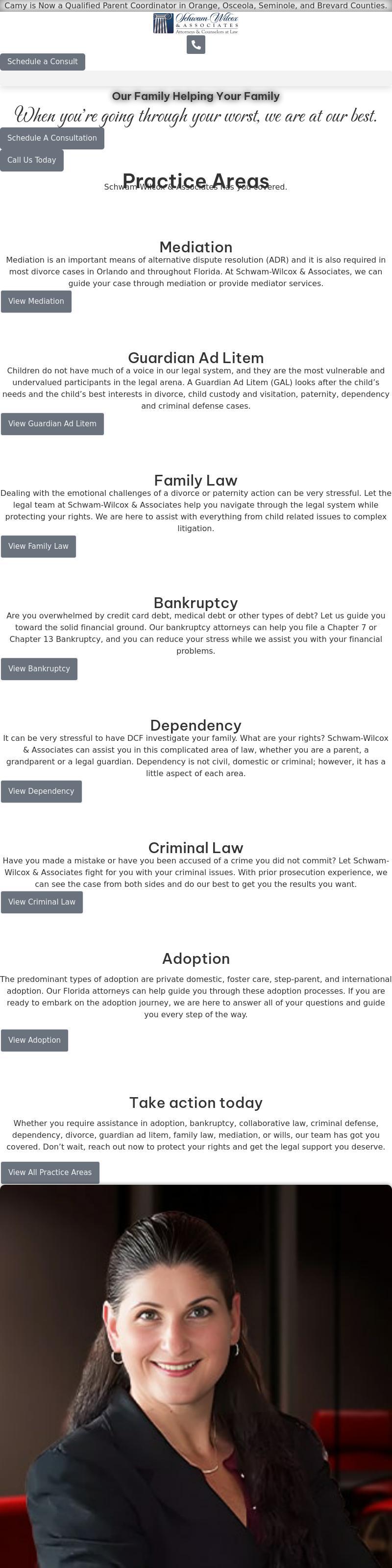 Schwam-Wilcox & Associates, Attorneys and Counselors at Law - Kissimmee FL Lawyers