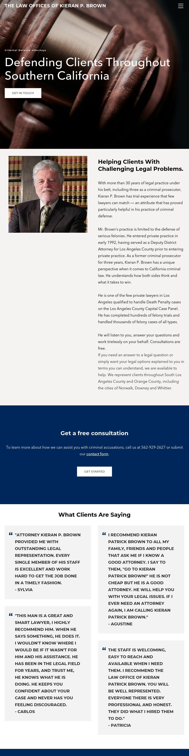 The Law Offices Of Kieran P. Brown - Norwalk  CA Lawyers