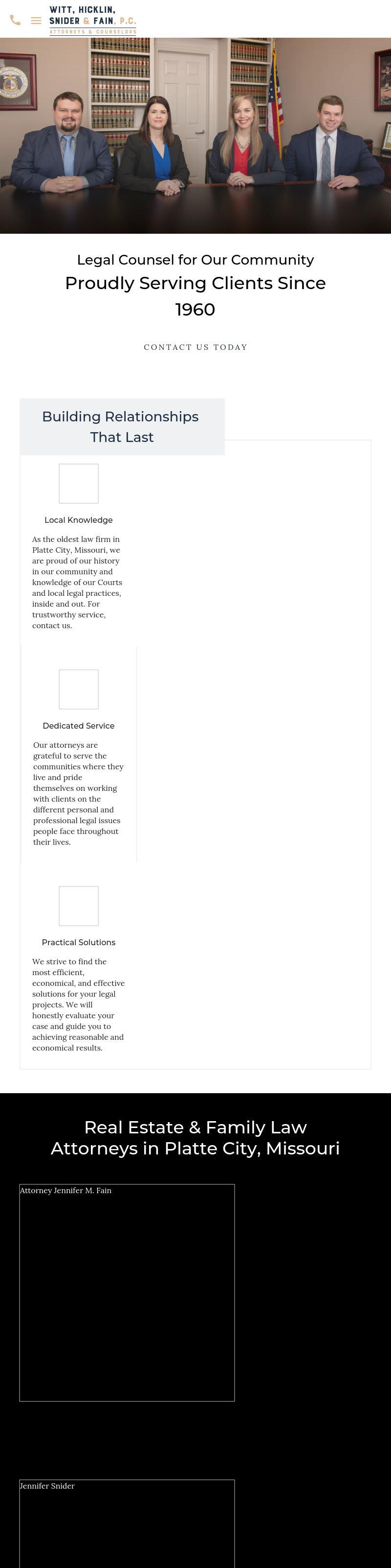 Witt, Hicklin & Snider, P.C. - Platte City MO Lawyers